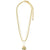 Pilgrim Willpower Curb Chain & Coin Necklace 2 in 1 Gold Plated 