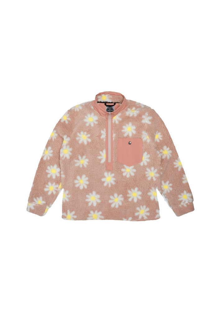 Airblaster Sherpa Half Zip Blush Big Daisy L 
