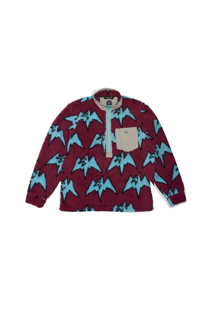 Airblaster Sherpa Half Zip Plum Big Terry S 