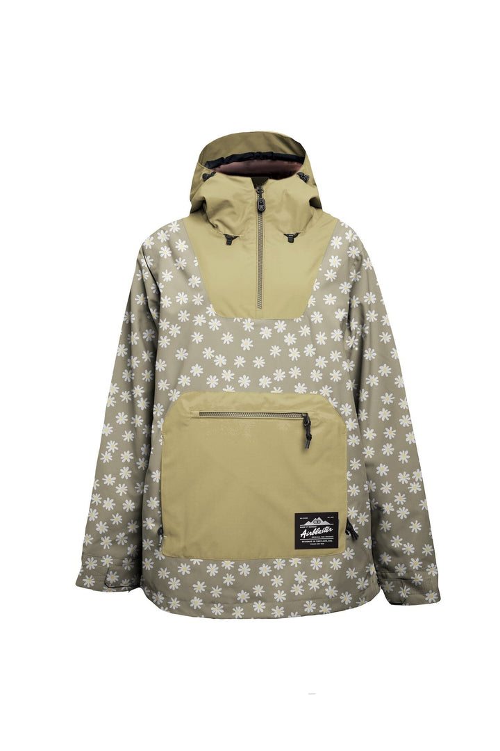 Airblaster Womens Freedom Pullover Jacket Tan Daisy XS 