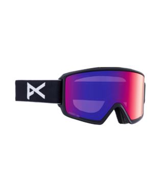 Anon M3 Goggles + Bonus Lens + MFI® Face Mask 2024 Black / Perceive Sunny Red / Cloudy Burst 