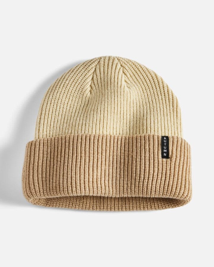 Autumn Blocked Beanie Khaki 