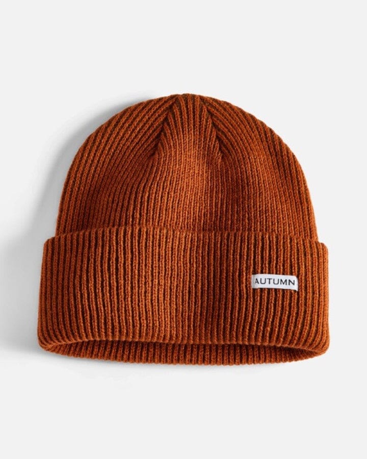 Autumn Cord Beanie Rust 