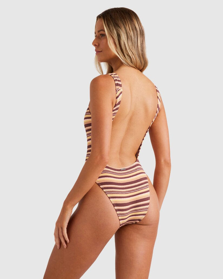 Billabong Beach Waves Square Tanker One Piece Swimsuit 