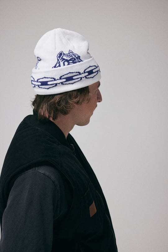 Blak Misfit Streets Beanie White 