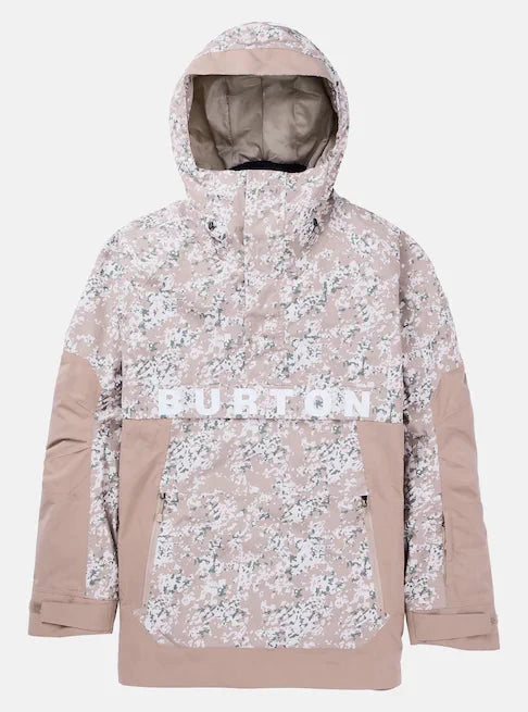 Burton Frostner 2L Anorak Jacket Snowfall Camo / Summit Taupe S 