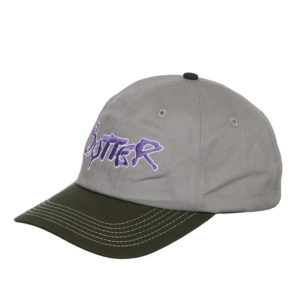 Butter Goods Radio 6 Panel Cap Cool Grey / Seaweed 