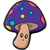 Crocs Jibbitz Purple Mushroom Character 