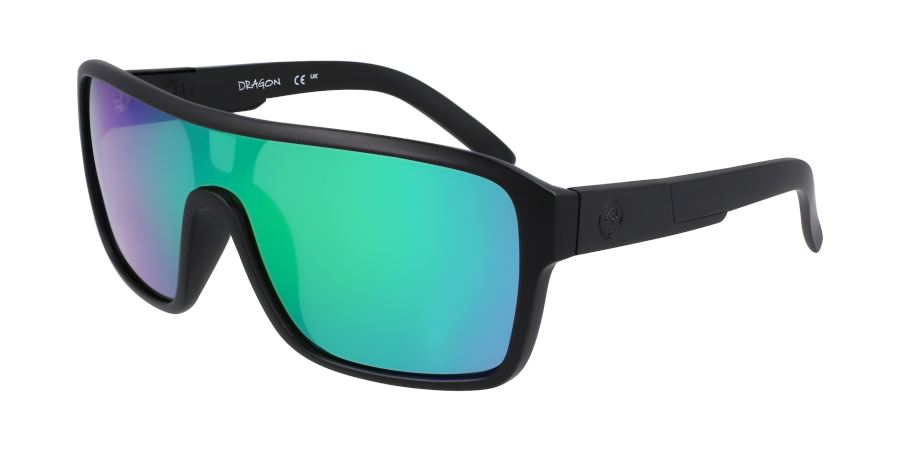 Dragon Remix Ion Polarised Sunglasses Matte Black / LL Green Ion Polar 