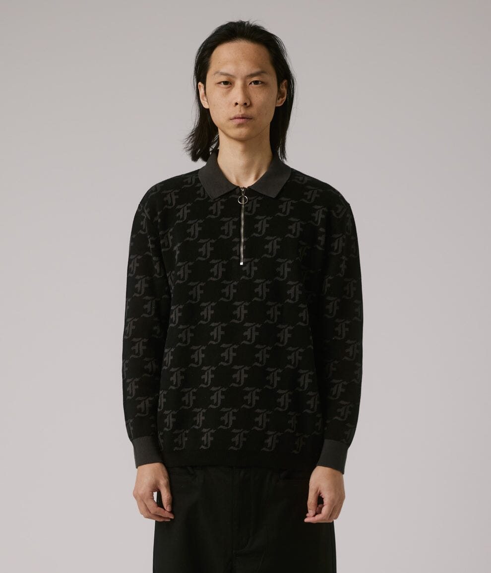 Former Synoptic Long Sleeve Polo Knit 