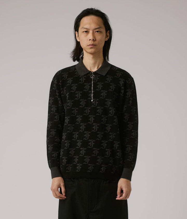Former Synoptic Long Sleeve Polo Knit 