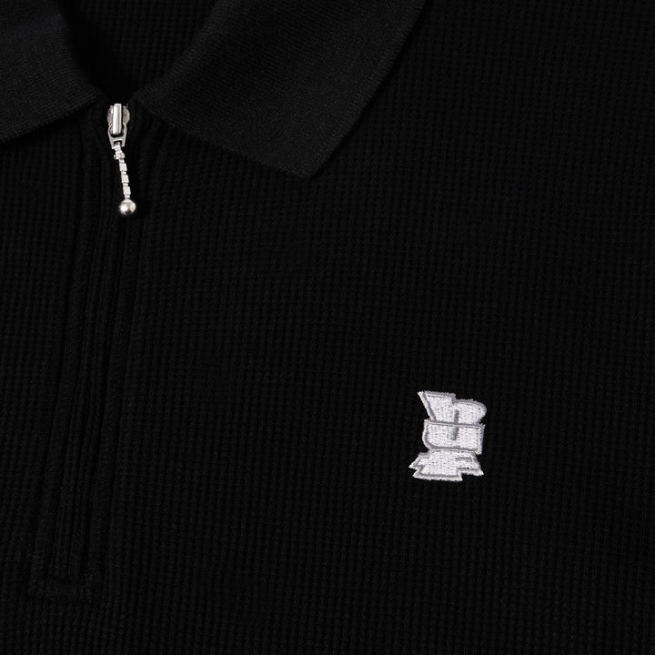HUF Waffle Knit Contrast Polo Top 