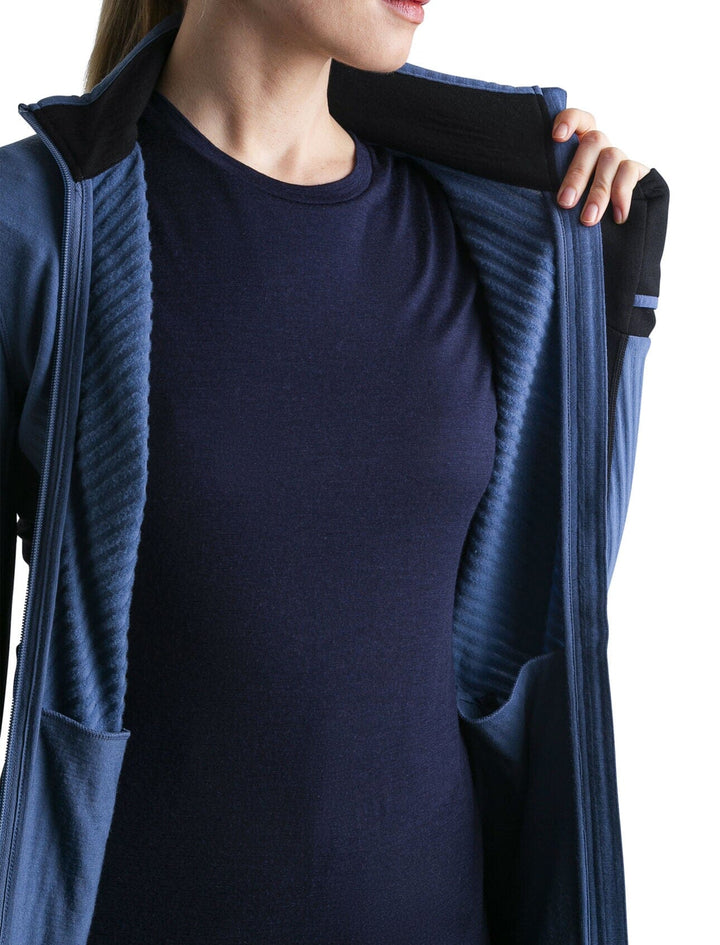 Icebreaker Womens Descender Long Sleeve Zip Jacket 
