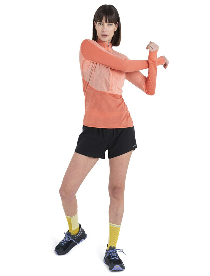 Icebreaker Womens Merino 200 RealFleece Descender Long Sleeve Half Zip 