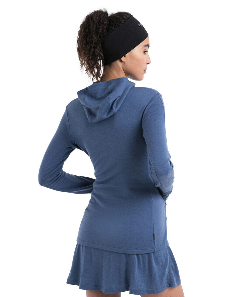Icebreaker Womens Merino 260 Quantum IV Long Sleeve Zip Hoodie Dawn XS 