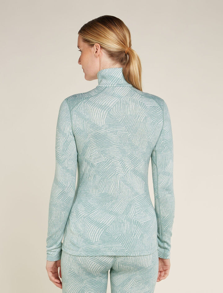 Icebreaker Womens Merino 260 Vertex Long Sleeve Half Zip Frozen Forms 