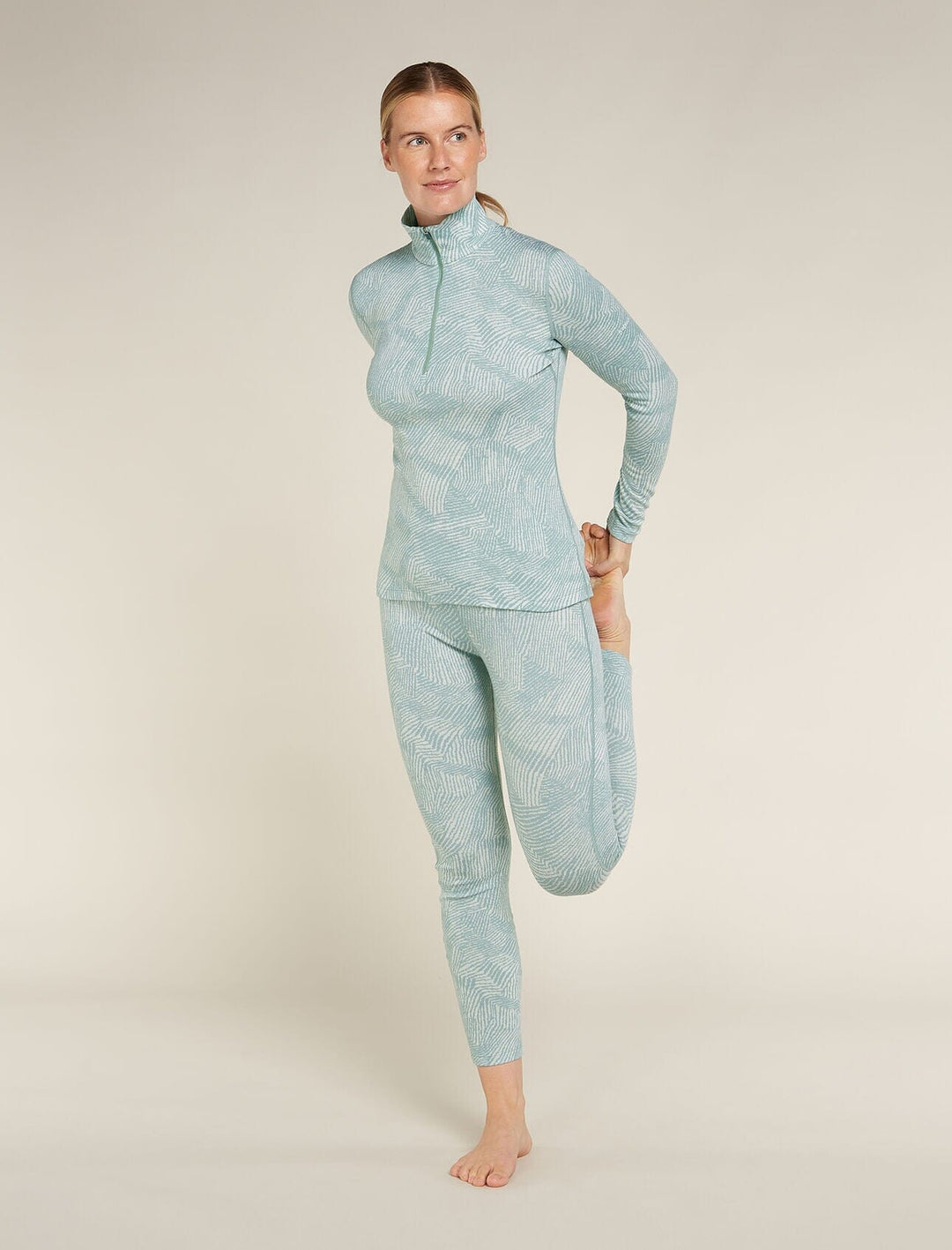 Icebreaker Womens Merino 260 Vertex Long Sleeve Half Zip Frozen Forms 