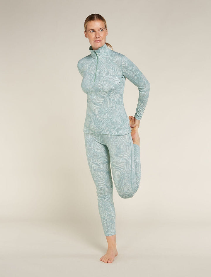 Icebreaker Womens Merino 260 Vertex Long Sleeve Half Zip Frozen Forms 
