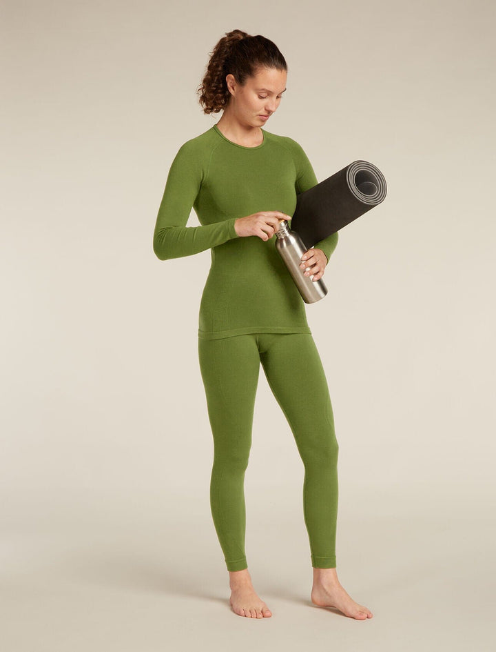 Icebreaker Womens Merino Blend 260 ZoneKnit Seamless Long Sleeve Crewe 