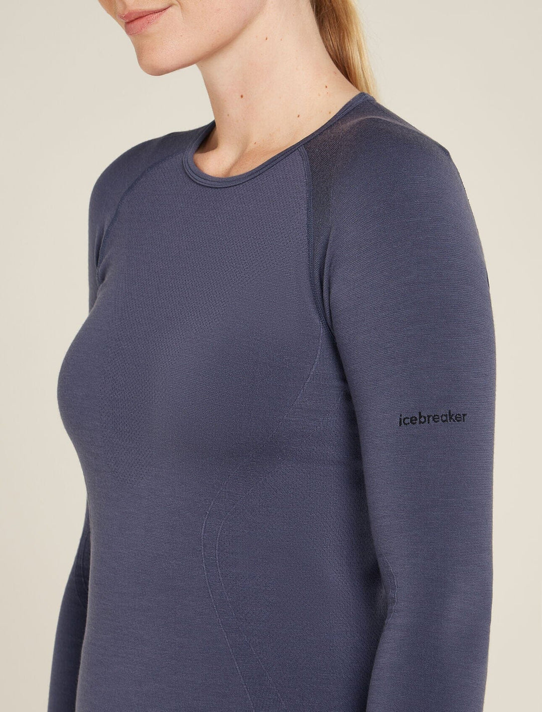 Icebreaker Womens Merino Blend 260 ZoneKnit Seamless Long Sleeve Crewe 