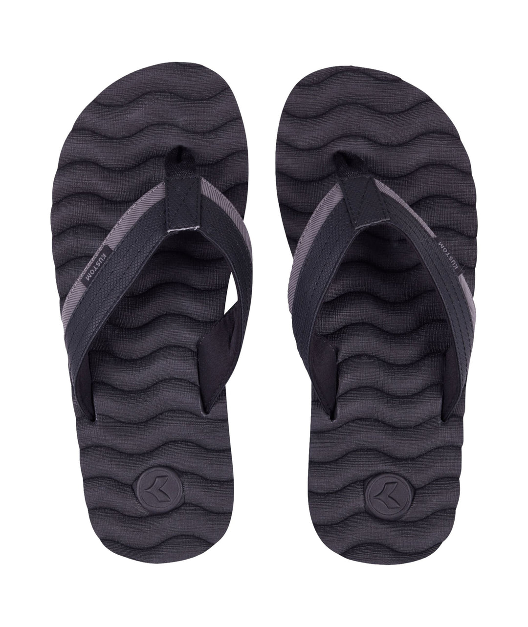 Kustom Hummer III Jandals Black Stripe 9 