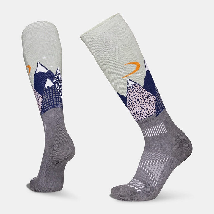Le Bent Kids Snowy Mountains Light Cushion Socks Sea Foam S 