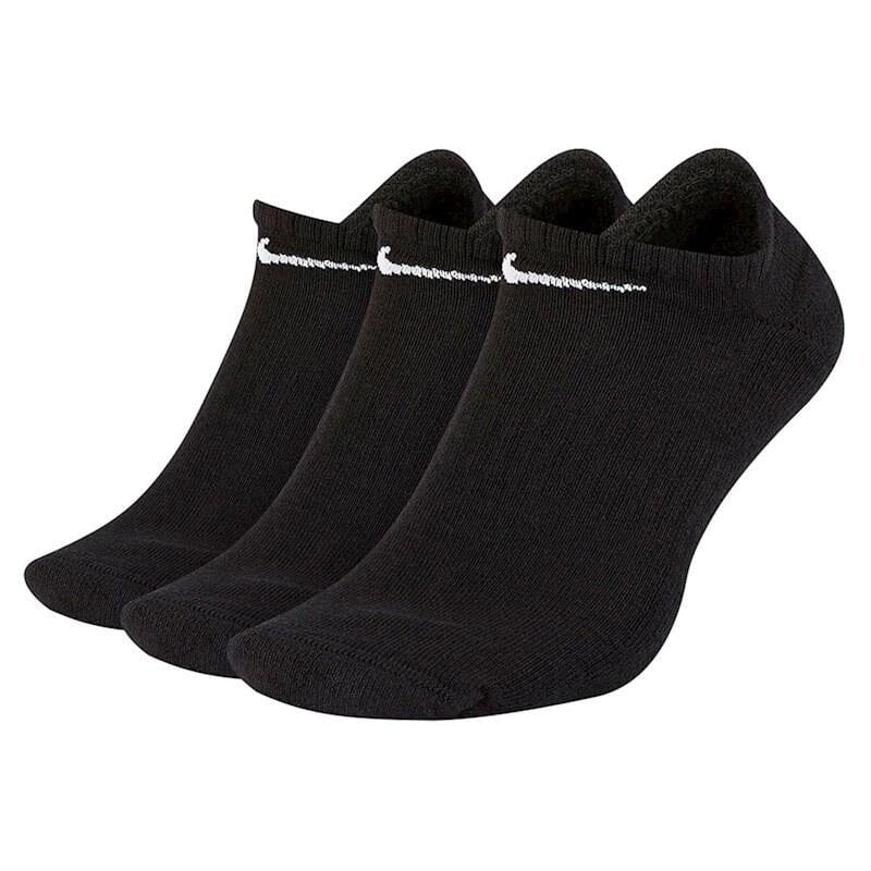 Nike Everyday Cotton Cushioned No Show Socks 3 Pack Black S 