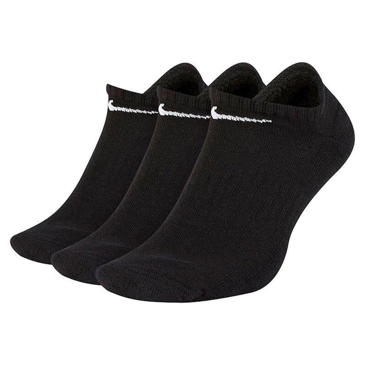 Nike Everyday Cotton Cushioned No Show Socks 3 Pack Black S 