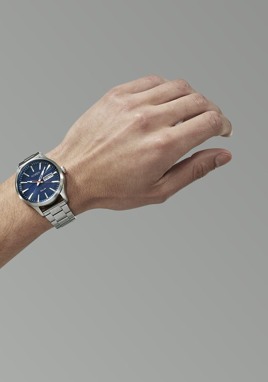 Nixon Sentry Solar Stainless Steel Watch 