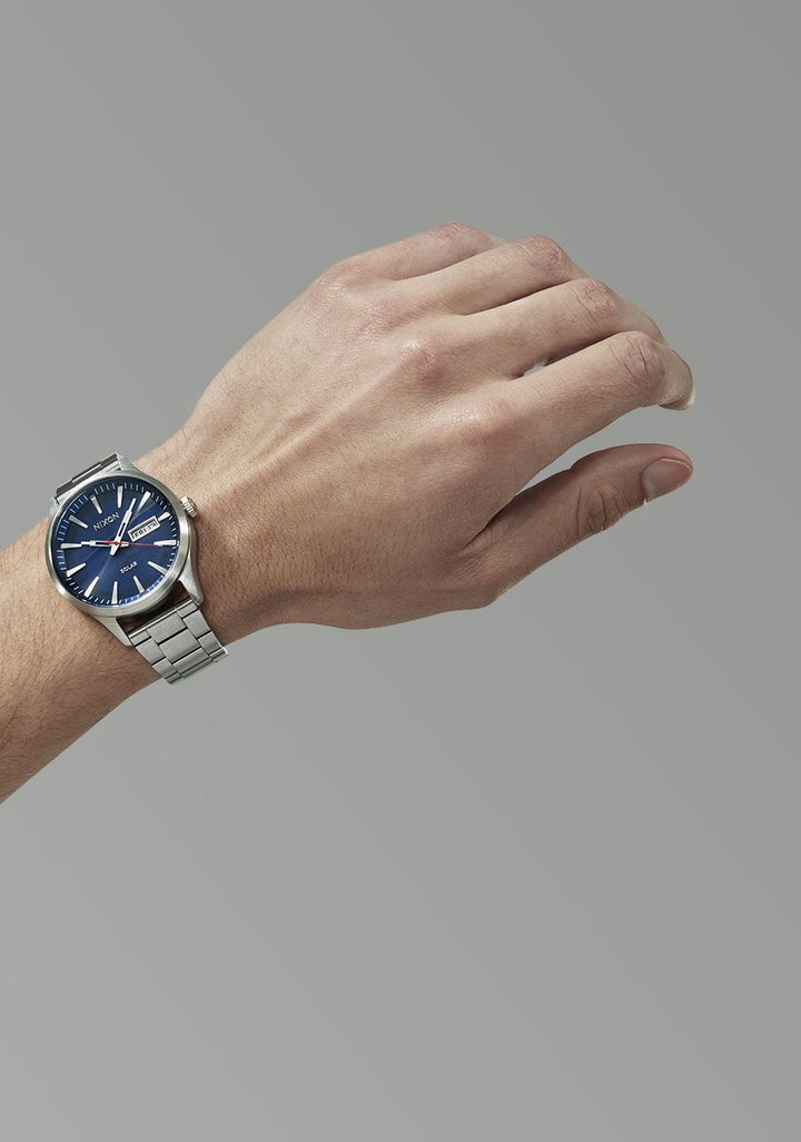 Nixon Sentry Solar Stainless Steel Watch 