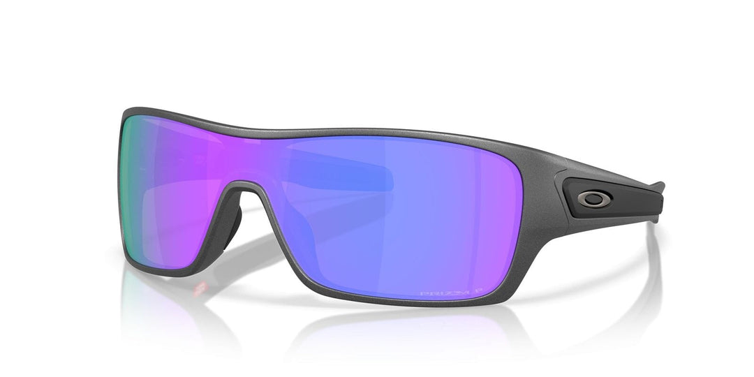 Oakley Turbine Rotor Polarised Sunglasses Matte Steel / Prizm Violet Polar 