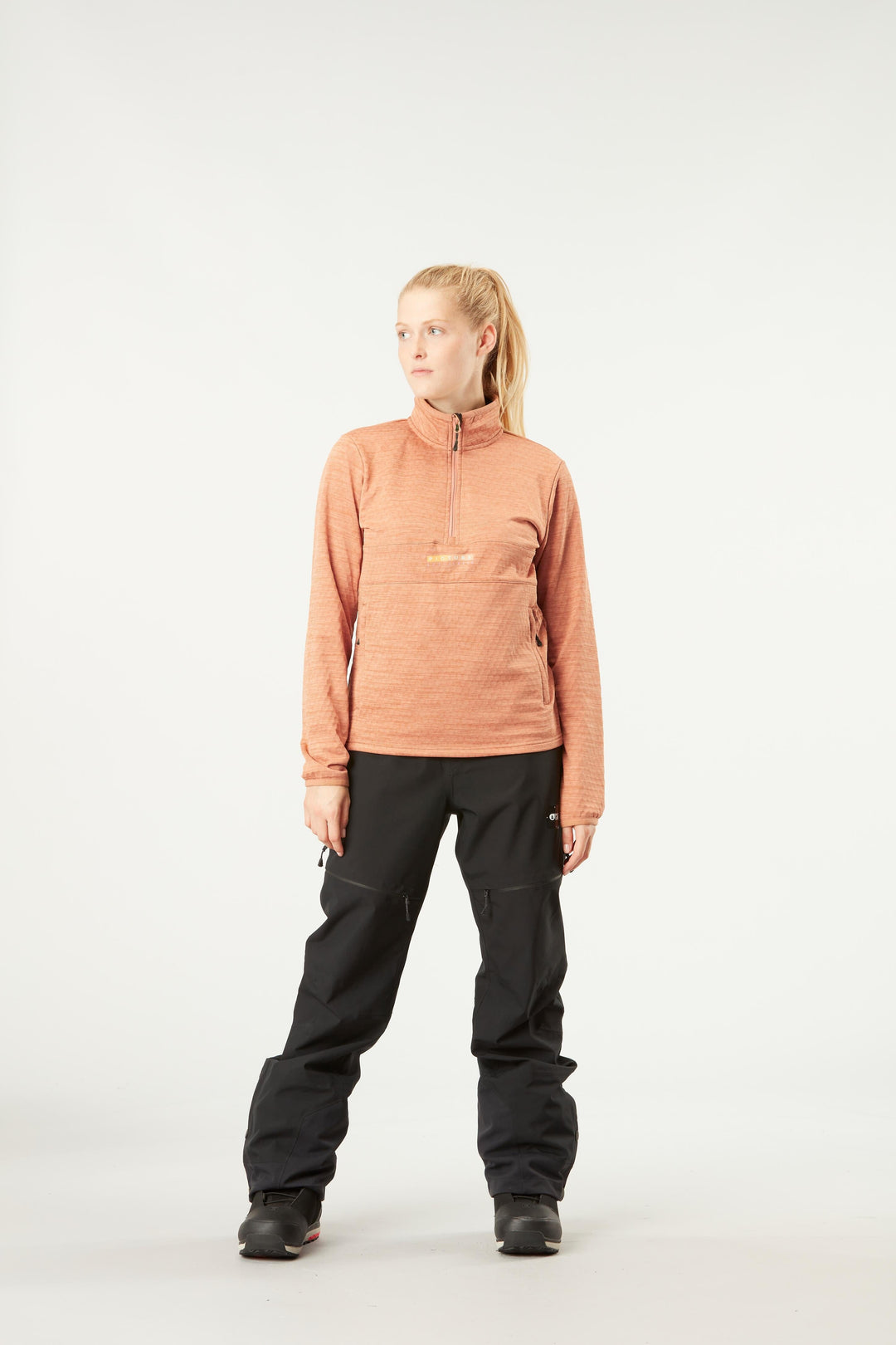 Picture Tahita 1/4 Grid Fleece Latte S 