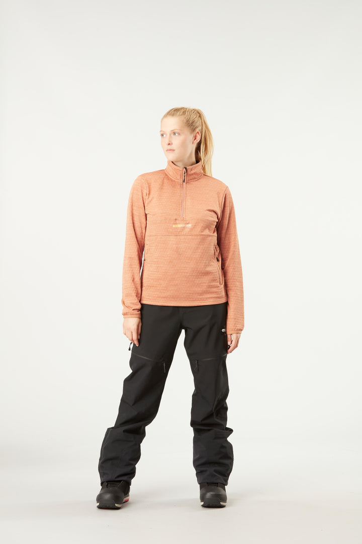 Picture Tahita 1/4 Grid Fleece Latte S 