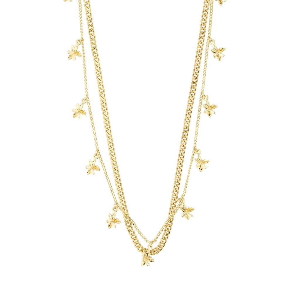 Pilgrim Recycled Necklaces 2-in-1 Set Gold Plated 