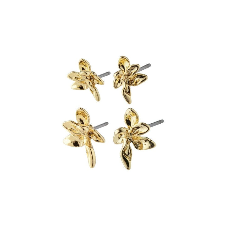 Pilgrim Riko Recycled Earrings 2-in-1 Set Gold Plated 