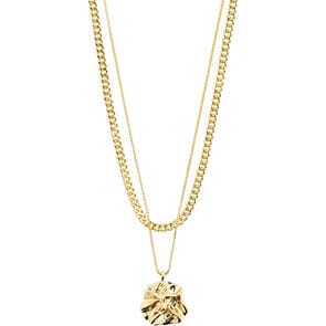 Pilgrim Willpower Curb Chain & Coin Necklace 2 in 1 