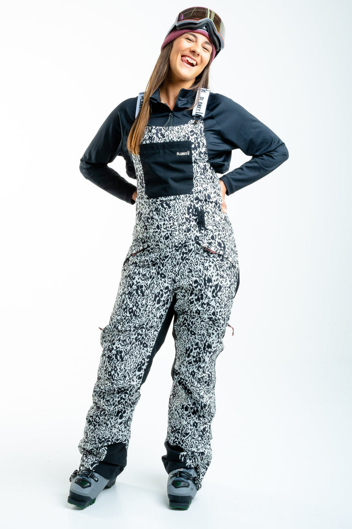 Planks Fun-garees Womens Bib Pant Animal Bone M 
