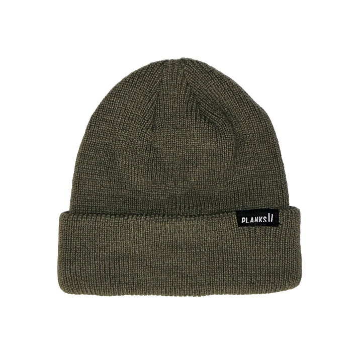 Planks Unisex Essentials Beanie Khaki 