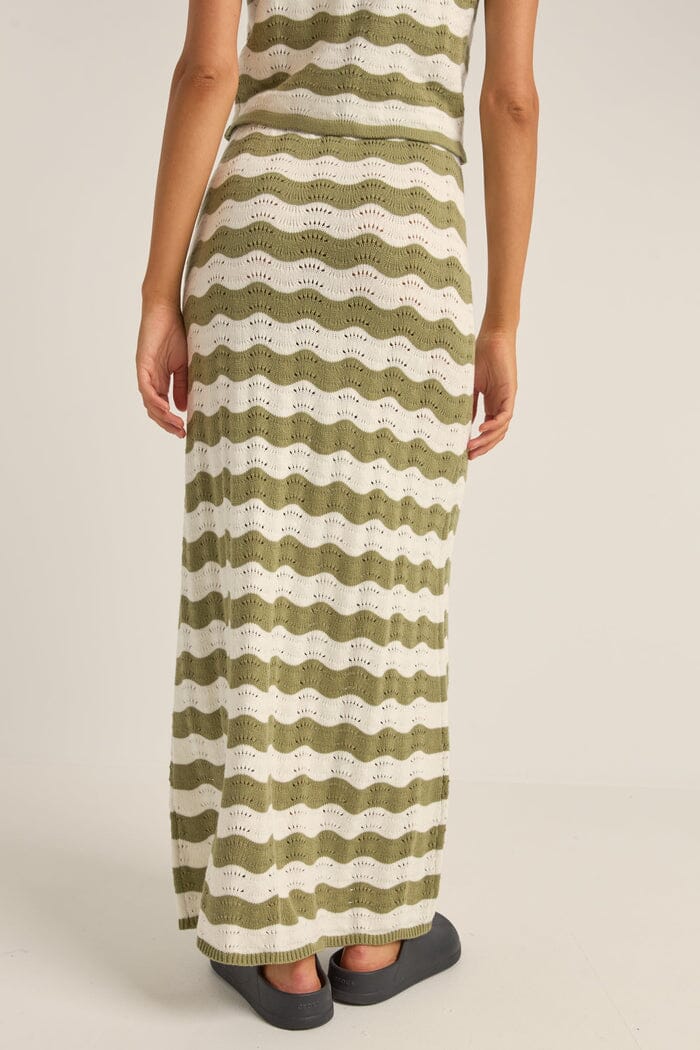 Rhythm Carmen Stripe Knit Maxi Skirt 