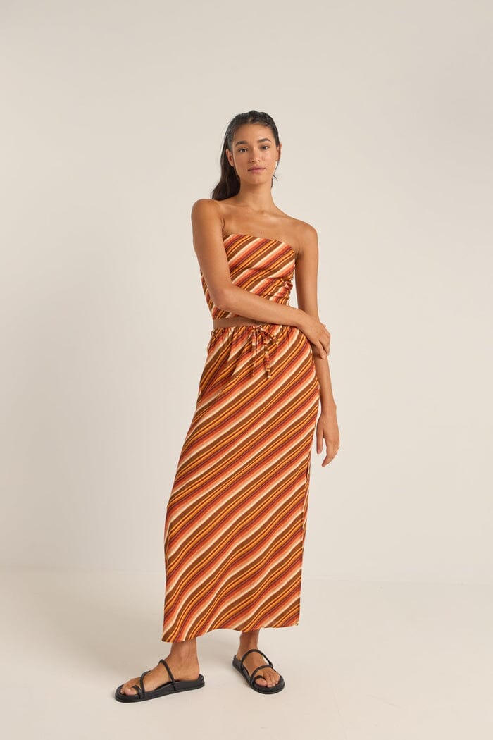 Rhythm Chica Stripe Strapless Top 