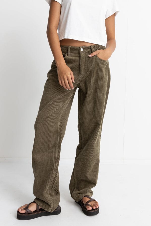 Rhythm Chloe Low Rise Pant Sage 8 