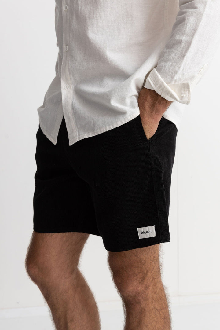 Rhythm Classic Cord Jam Shorts Vintage Black 30 