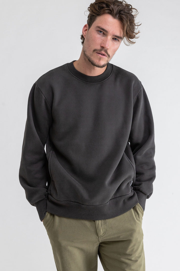 Rhythm Classic Fleece Crew Vintage Black S 