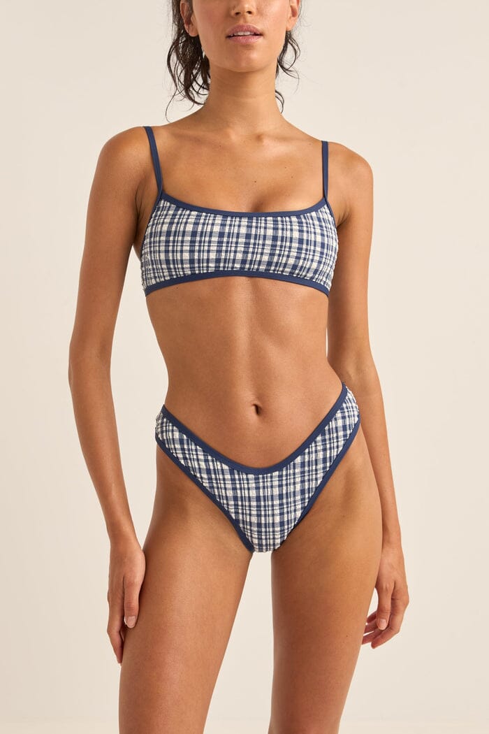 Rhythm London Check Hi Crop Bikini 