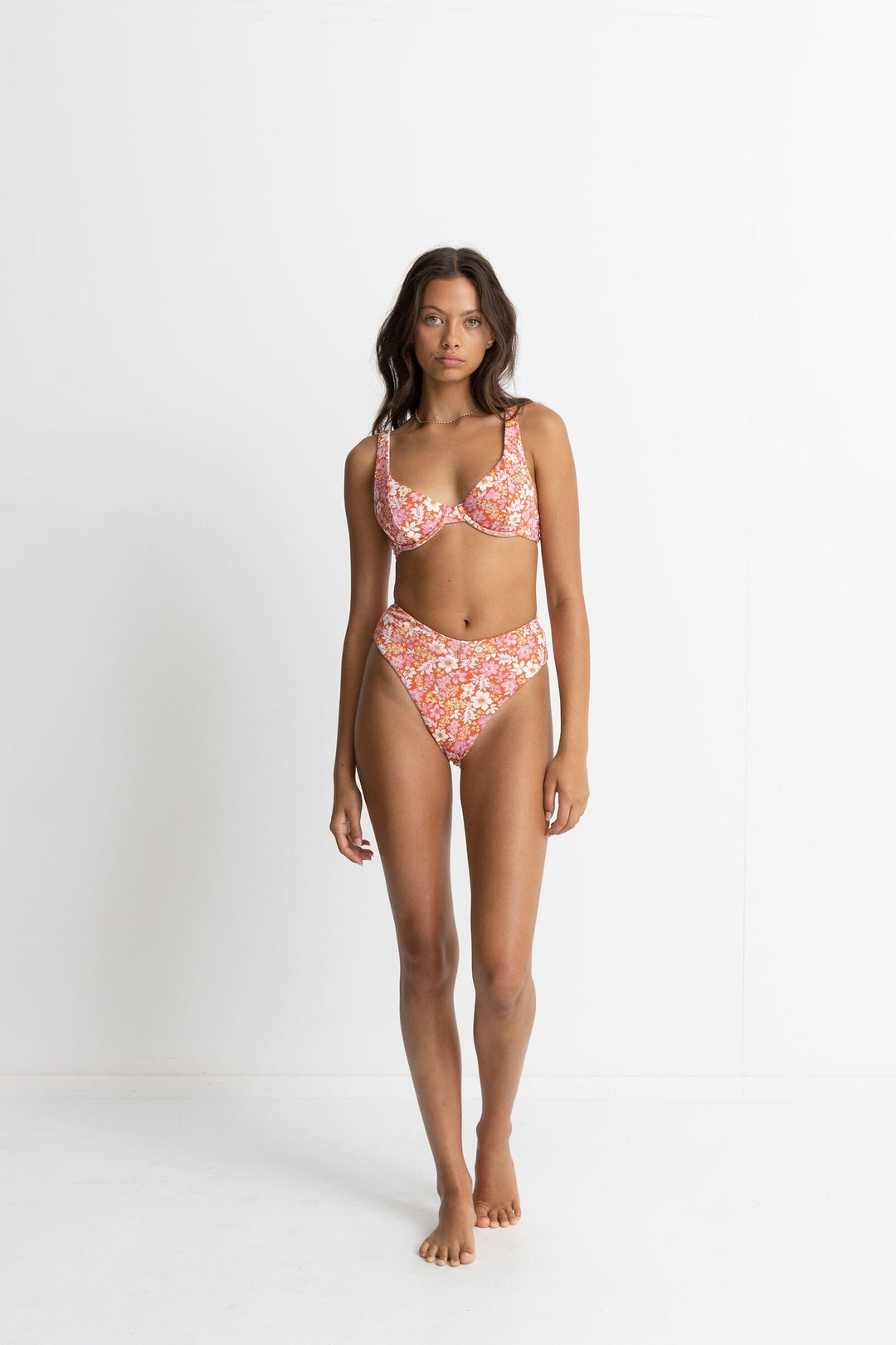 Rhythm Luna Floral Deep V Underwire Bikini 