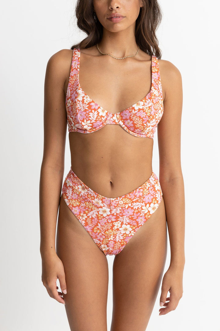 Rhythm Luna Floral Deep V Underwire Bikini 