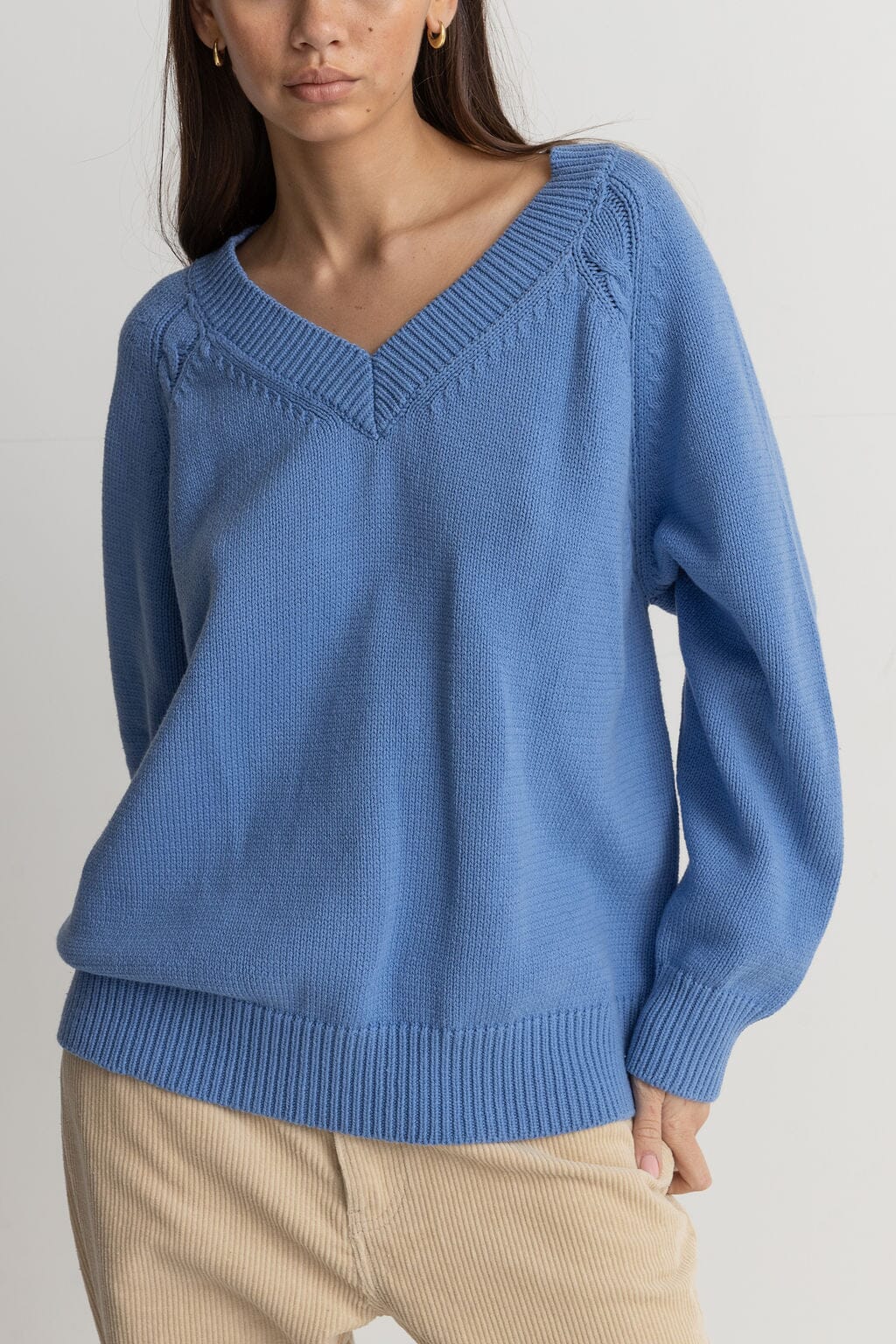 Rhythm Moonstone Oversized V Neck Pullover 