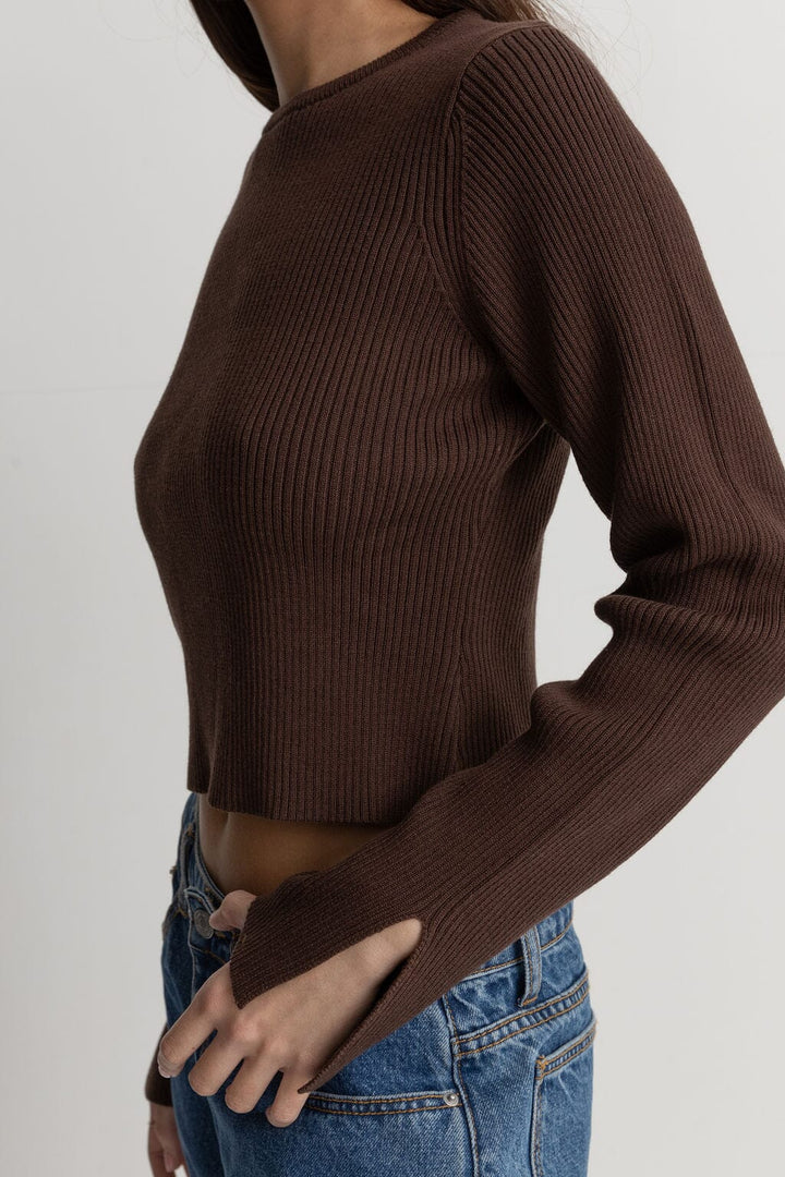 Rhythm Noemie Knit Long Sleeve Top 