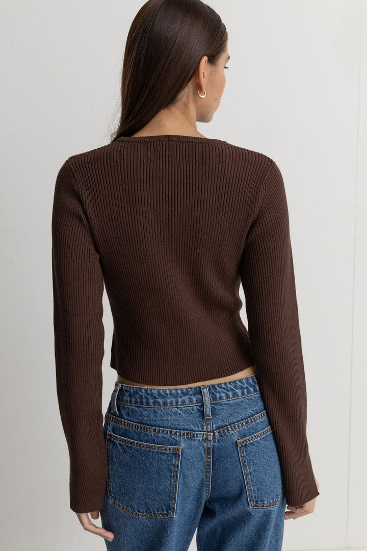 Rhythm Noemie Knit Long Sleeve Top 