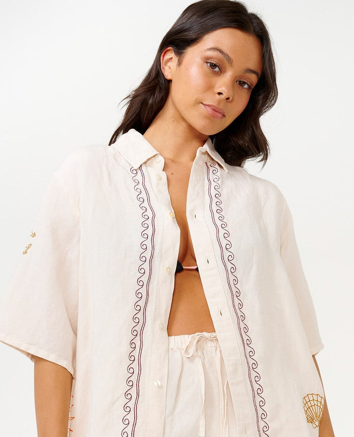 Rip Curl Beach Party Embroidered Shirt 